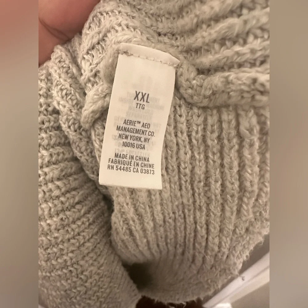 Soft Aerie Sweater with Crisscross Back - Gray - Picture 5 of 9